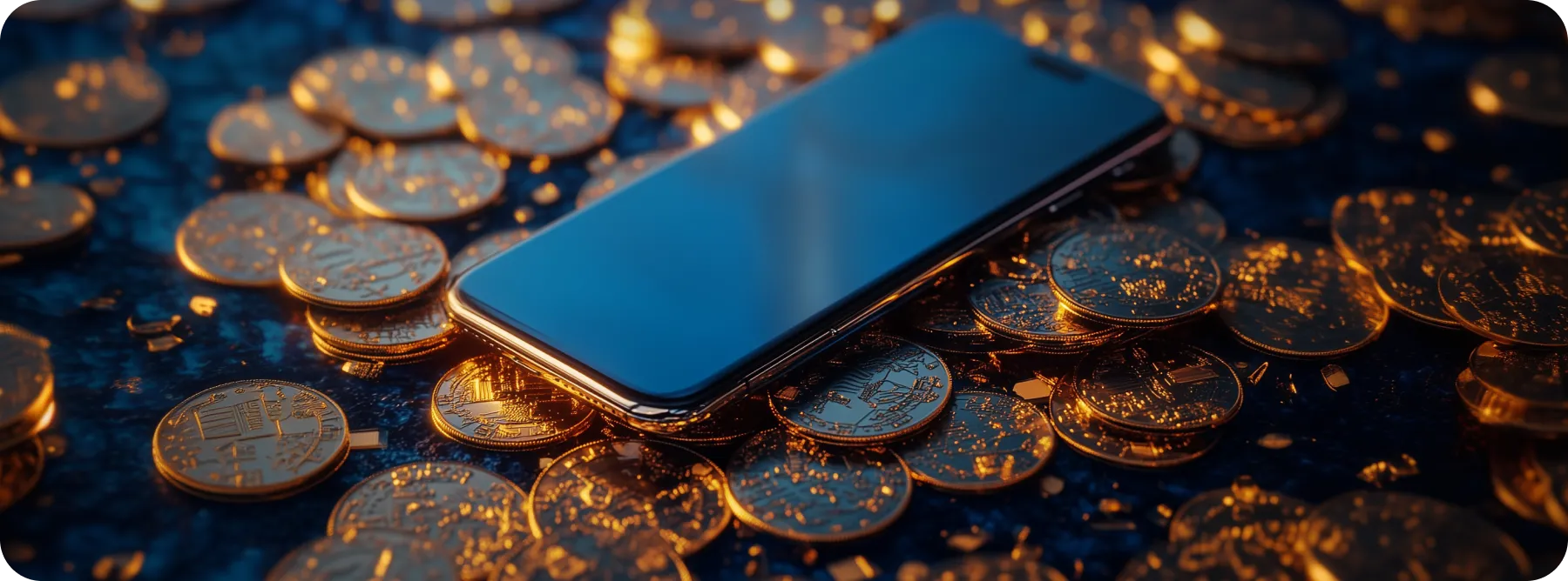 phone and coins